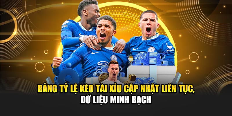 Bảng tỷ lệ kèo tài xỉu cập nhật liên tục, dữ liệu minh bạch